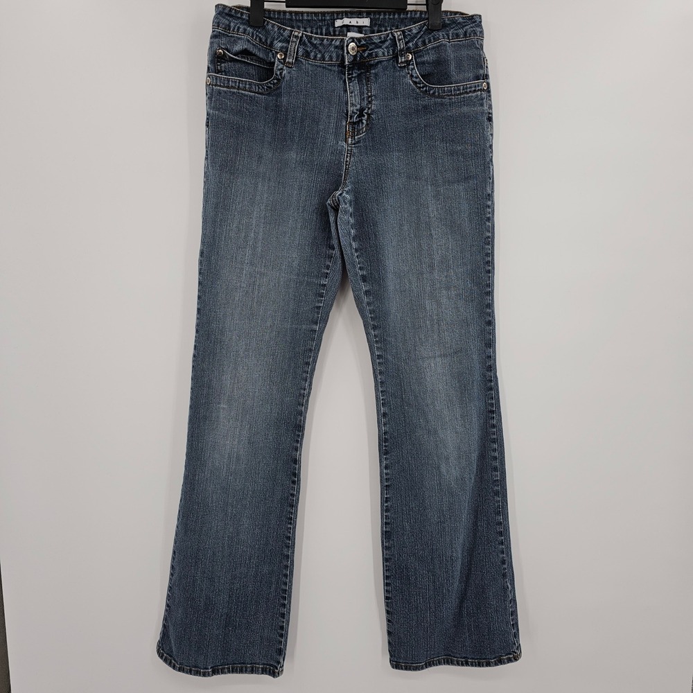 Cabi Women Medium Wash Stretch Bootcut Jeans Blue Denim Size 12